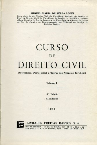 Curso de Direito Civil (Volume I)