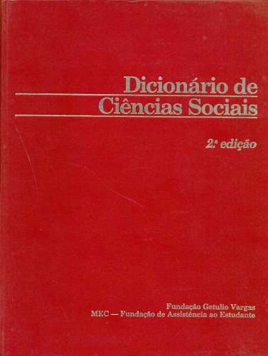 DICIONÁRIO DE CIÊNCIAS SOCIAIS