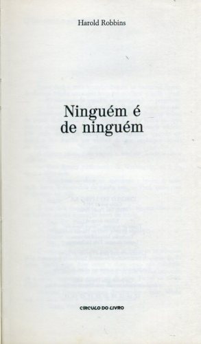 Ninguém é de Ninguém