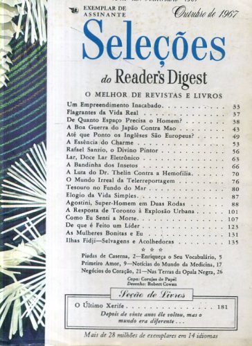 Revista Seleções Readers Digest (Tomo LII, Nº309, Outubro 1967)