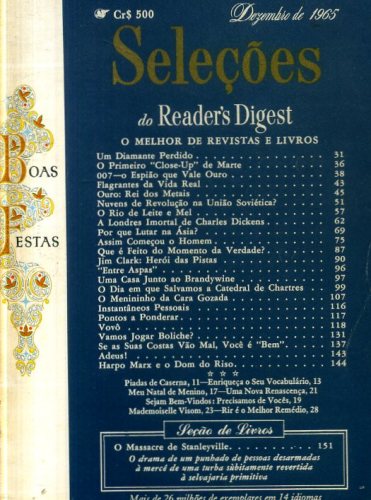 Revista Seleções Readers Digest (Tomo XLVIII, Nº 287, Dezembro 1965)