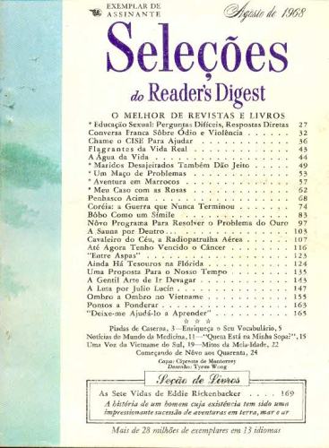 Revista Seleções Readers Digest (Tomo LIV, Nº 319, Agosto de 1968)