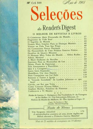 Revista Seleções Readers Digest (Tomo XLVII, Nº 280, Maio1965)