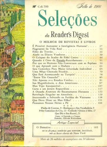 Revista Seleções Readers Digest (Tomo L, Nº 294, Julho1966)