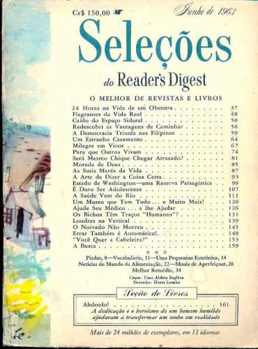 Revista Seleções Readers Digest (Tomo XLIII, Nº 257, Junho de 1963)