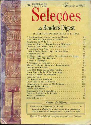 Revista Seleções Readers Digest (Tomo LV, Nº 325, Fevereiro de1969)