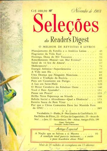 Resultado de imagem para imagem da revista seleÃ§Ãµes de rÂ´digest abril de 1964