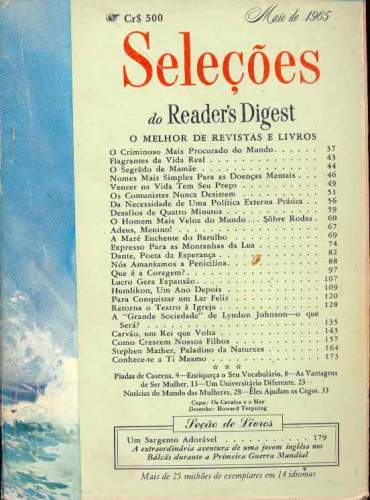 Revista Seleções Readers Digest (Tomo XLVII, Nº 280, Maio 1965)