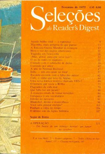 Revista Seleções Readers Digest (Tomo VIII, Nº 45, Fevereiro de 1975)