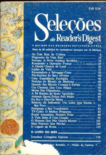 Revista Seleções Readers Digest (Tomo III, Nº 20, Janeiro de 1973)
