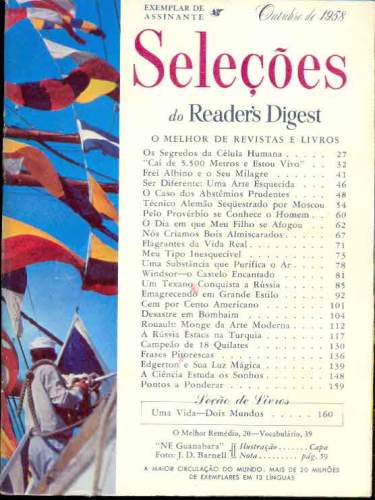 Revista Seleções Readers Digest (Tomo XXXIV, Nº 201, Outubro 1958)