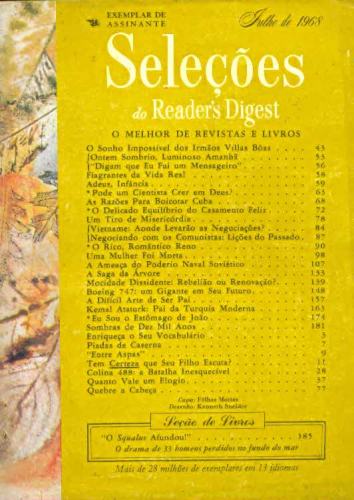 Revista Seleções Readers Digest (TomoLIV, Nº 318, Julho de 1968)