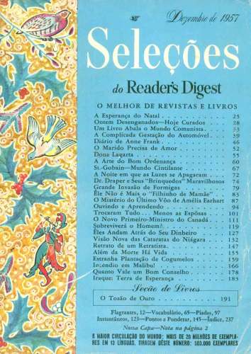 Revista Seleções Readers Digest (Tomo XXXII, Nº 186-191, Julho-Dezembro de 1957)