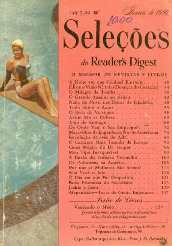 Revista Seleções Readers Digest (Tomo XXIX, Nº 168, Janeiro de 1956)