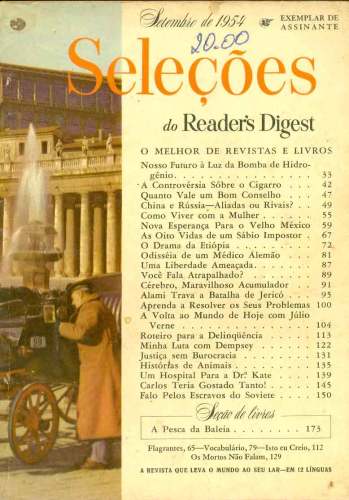 Revista Seleções Readers Digest (Tomo XXXVI, Nº 152, Setembro de 1954)