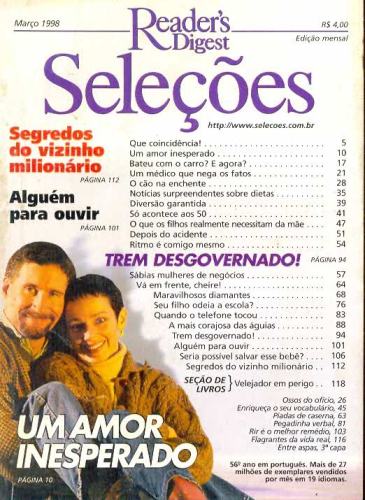 Revista Seleções Readers Digest (Março 1998)