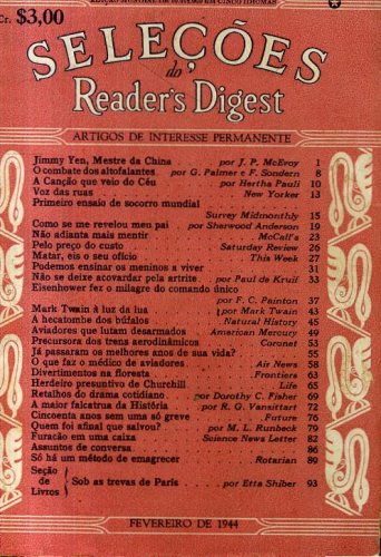Revista Seleções Readers Digest (Tomo V - N°25 - Fevereiro de 1944)