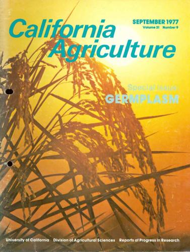 California Agriculture (Vol. 31 Nº 9)