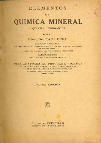 Elementos de Química mineral