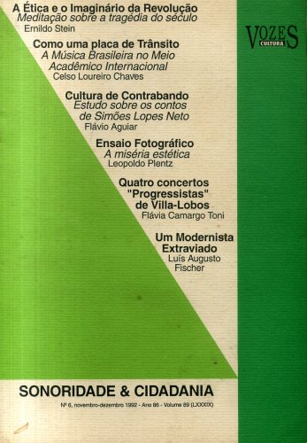 Revista de Cultura Vozes (Ano 86 - Vol. 89 - N° 6 - Dezembro/1992)