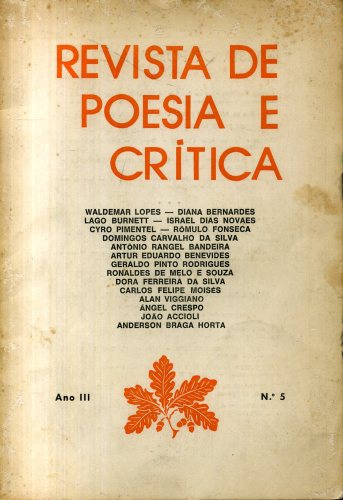 Revista de Poesia e Crítica (Ano III - N° 5 - Dezembro 1978)