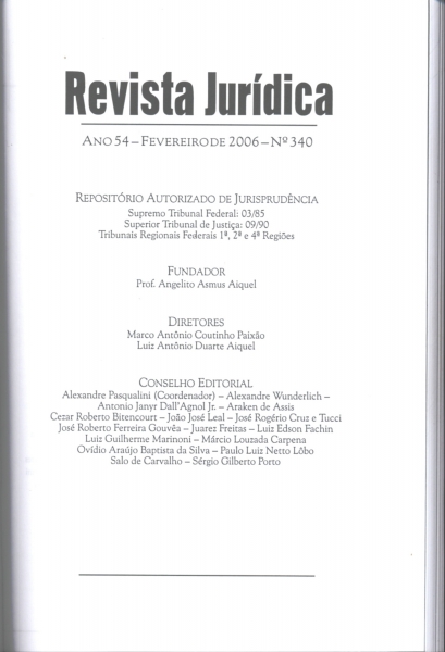 Revista Jurídica (Ano 54, Nº 340, Fevereiro de 2006)