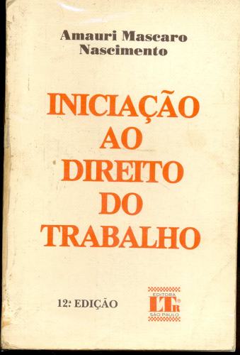 Iniciação ao Direito do Trabalho