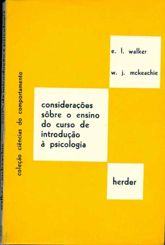 Considerações Sobre o Ensino do Curso de Introdução à Psicologia