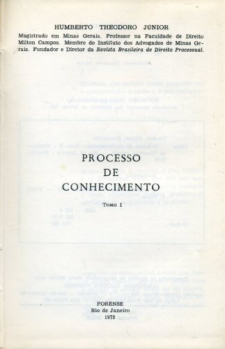 Processo de Conhecimento (tomo 1)