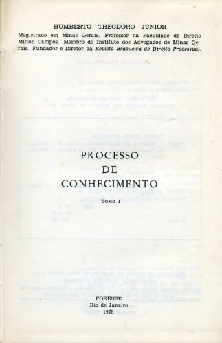 Processo de Conhecimento (tomo 1)