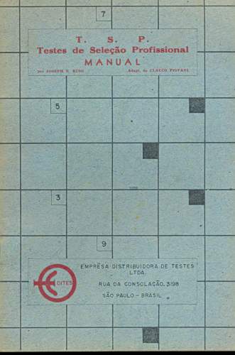 T. S. P. - Testes de Seleção Profissional - Manual