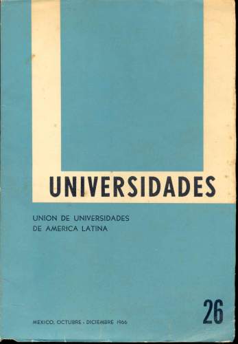 Revista Universidade (Ano VI, N° 26, Outubro a Dezembro de 1966)