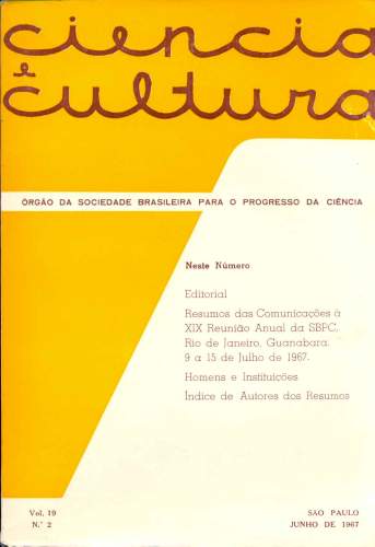 Revista Ciência e Cultura (nº2, vol 19. junho de 1967)