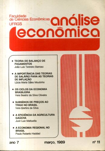Revista Análise Econômica (Ano 7 - N°11 - março 1989)