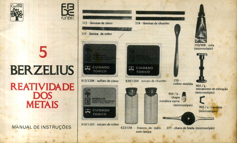 Berzelius: Reatividade dos Metais - Manual de Instruções