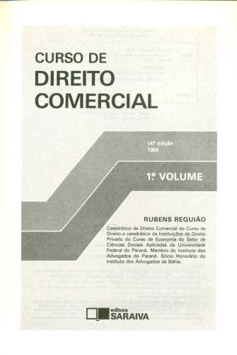 Curso de Direito Comercial (Volume 1)