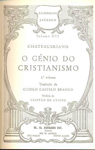 O Génio do Cristianismo (Em 2 Volumes)