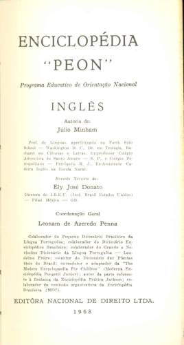 Enciclopédia Peon - Inglês