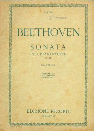 Sonata Per Pianoforte- Op. 57- (Casella)