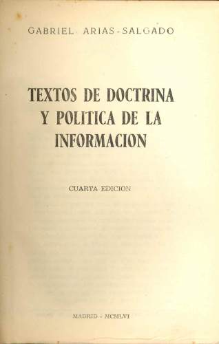 Textos de Doctrina y Politica de la Informacion