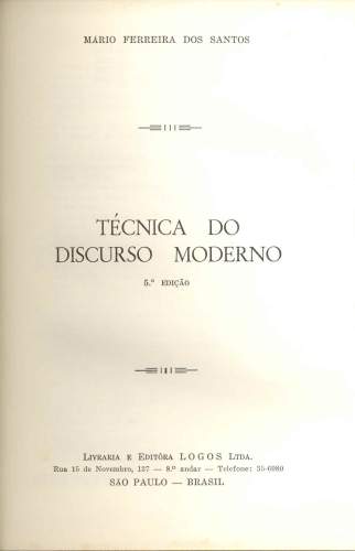 Técnica do Discurso Moderno