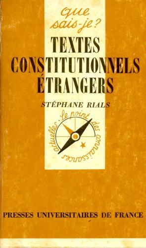 Textes Constitutionnels Étrangers / Lei Fundamental da República Federal da Alemanha