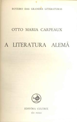 A LITERATURA ALEMÃ