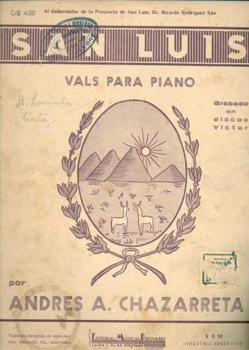 San Luis: Vals para Piano