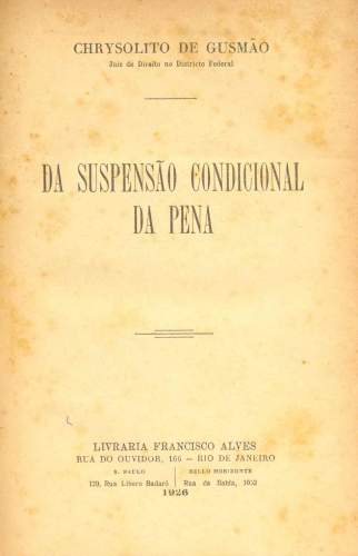 Da Suspensão Condicional da Pena