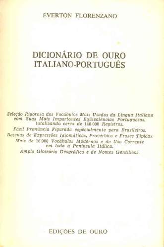 DICIONÁRIO DE OURO - ITALIANO PORTUGUÊS