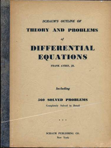Theory And Problems Of Diferential Equations