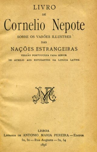 Livro de Cornelio Nepote sobre os Varões Illustres das Nações Estrangeiras