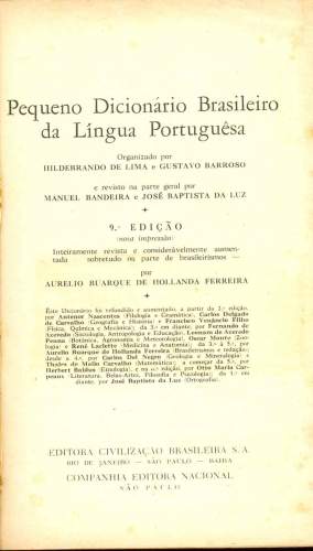 Pequeno Dicionário Brasileiro da Língua Portuguesa