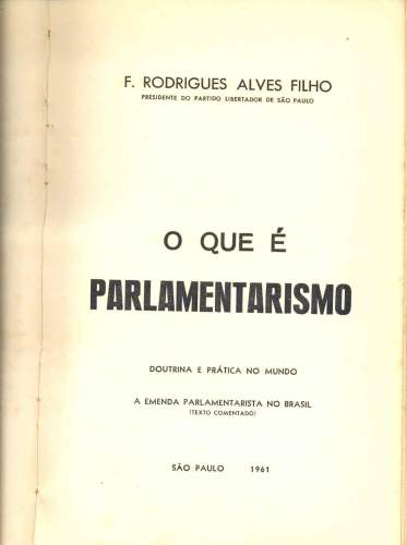 O Que é Parlamentarismo